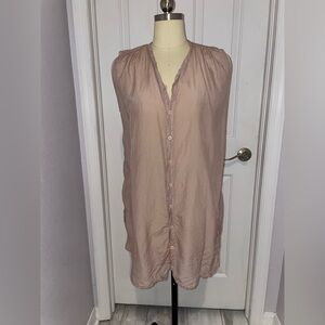 CP Shades Silk Blend Blush/Nude Sleeveless Blouse